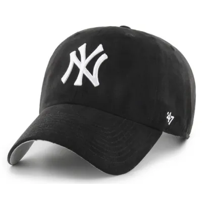 47 CAP MLB NEW YORK YANKEES BALLPARK SUEDE CLEAN UP BLACK Cap | Chapellerie Traclet