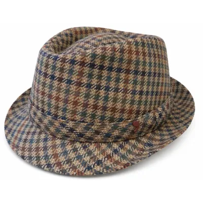 Chapeau Trilby Pied-de-Poule Laine & Cachemire - Traclet Reference : 22993| Chapellerie Traclet
