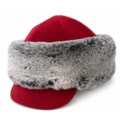 Niels Ear Flap Red Fur Toque - Traclet Reference: 22995| Chapellerie Traclet