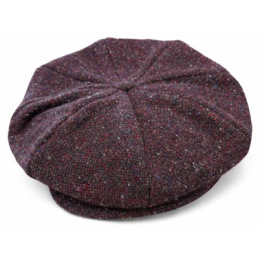 Casquette Irlandaise Herringbone Bordeaux Chiné - Hanna Hats