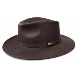 Chapeau Traveller Hobart Buffalo Marron - Traclet