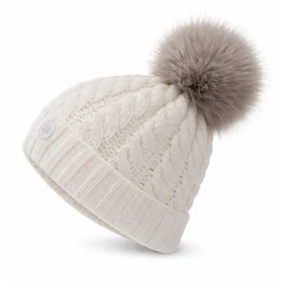 Bonnet à Pompon-Fourrure Calgary Blanc - Pipolaki