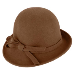 copy of Lidia Beige Wool Felt Cloche Hat - Traclet