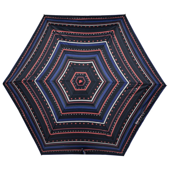 Mini Ultra Slim Striped Little Heart Umbrella - Isotoner