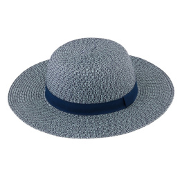 Capeline Stella Paille Papier Marine - Traclet