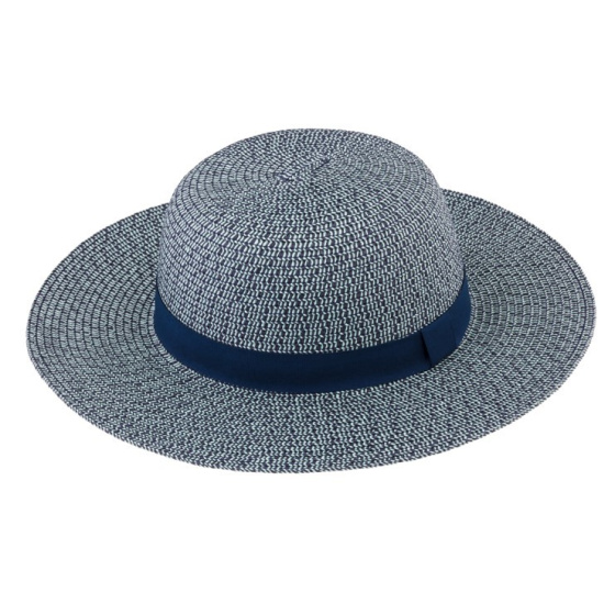 Capeline Stella Paille Papier Marine - Traclet