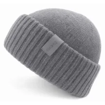 Cesena Cuffed Beanie Gray Cashmere - Traclet Reference: 23067| Chapellerie Traclet
