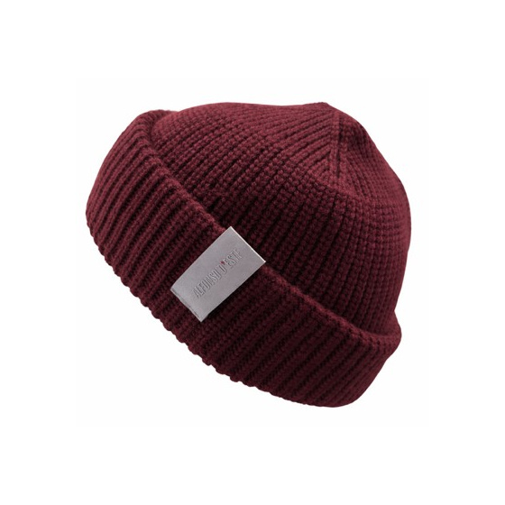 Casoria Merino Wool Cuffed Beanie Burgundy - Traclet