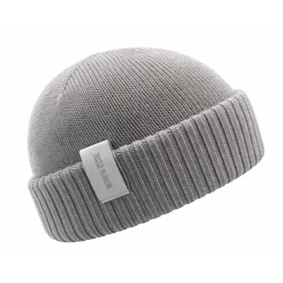 Casoria Cuffed Beanie Merino Wool Gray - Traclet Reference: 23071| Chapellerie Traclet
