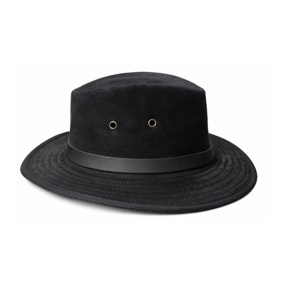 Traveller Flinder-2 Black Suede Hat - Aussie Apparel
