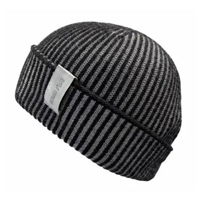 Bonnet à Revers Anzio Laine Mérinos Noir& Gris - Traclet