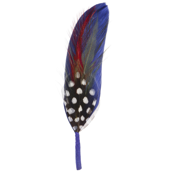 Garniture De Chapeau - Plume Bleu