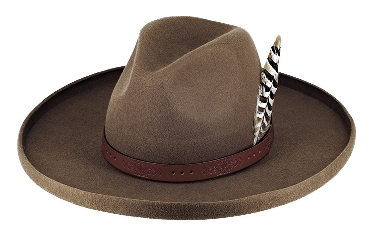 Homburg Sarre Hat in Cognac Wool Felt by Traclet