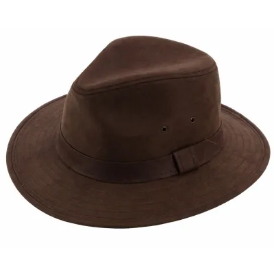 Chapeau Traveller Creek Style Cuir Marron - Aussie Apparel