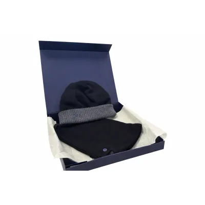 Pack Bonnet Et Tour De Cou Bicolore Laine made in france - Laulhère