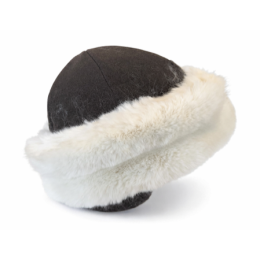 Toque Chamonix Marron Fourrure Beige - Traclet