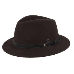 Amiens Waterproof & Crushable Felt Traveller Hat Brown - Flechet