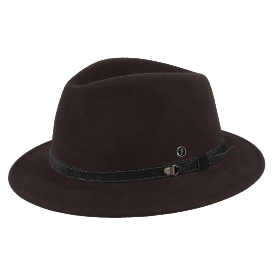 Amiens Waterproof & Crushable Felt Traveller Hat Brown - Flechet
