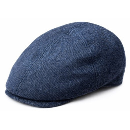 Casquette Plate Gatsby Laine Indigo - Traclet