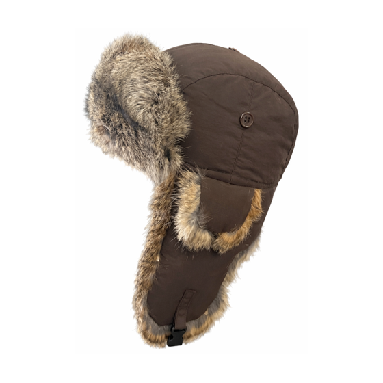 Chapka Nera Marron Fourrure De Lapin