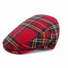 Red Wool Flat Cap -Traclet