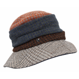 Wool Bucket Hat Multiple Colors Checkered Print - Fléchet