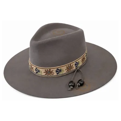 Gray Wool Wide Brim Hat - Fiebig