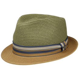 Chapeau Trilby Scriba Toyo Vert & Beige UPF 40+ - Stetson
