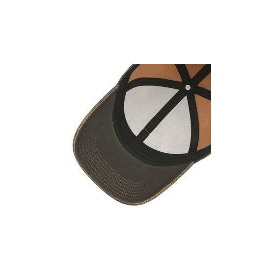 Casquette Baseball Avec Patch En Cuir Vintage Marron - Stetson