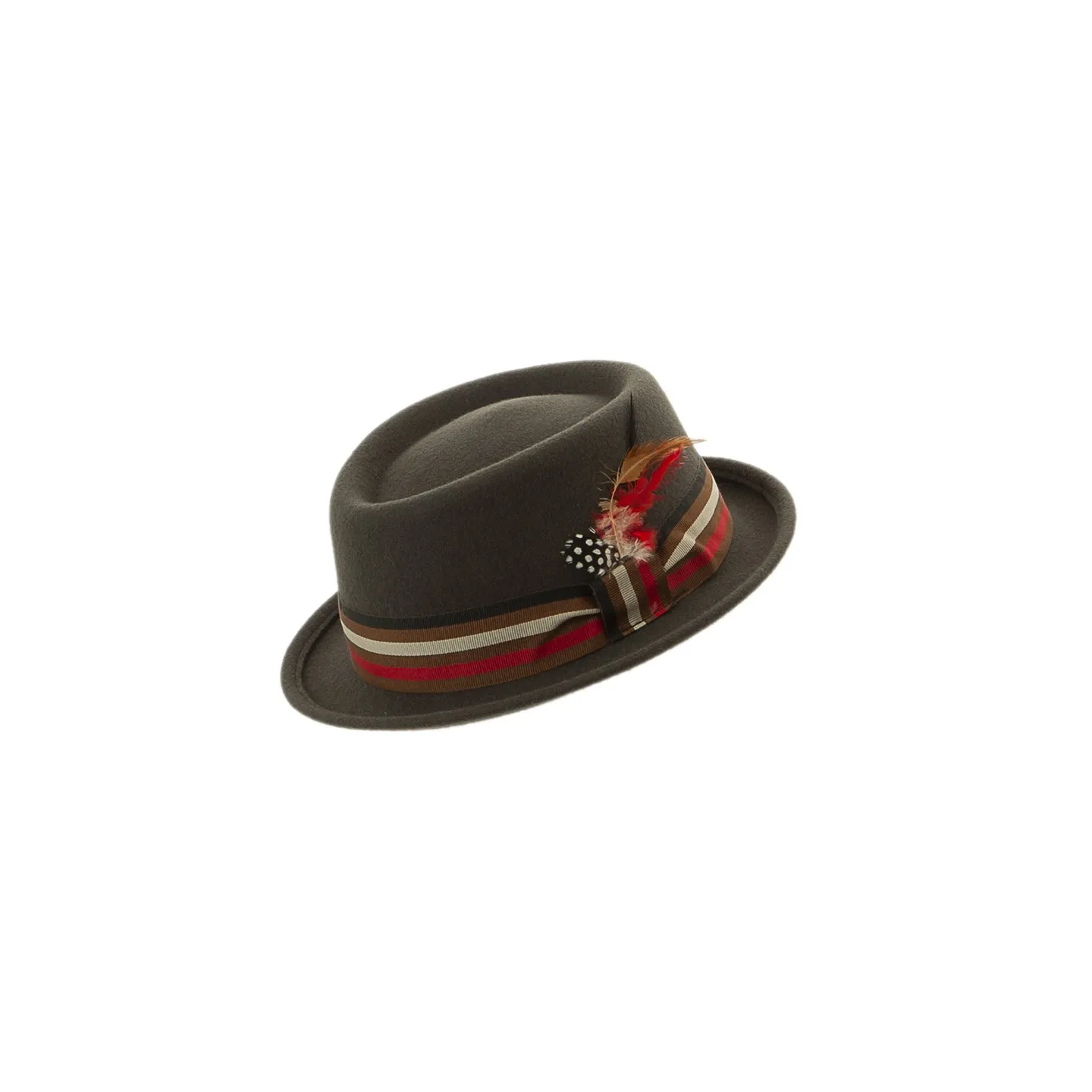 Elio Taupe Felt Porkpie Hat - Traclet Reference: 23256| Chapellerie Traclet