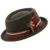 Chapeau Porkpie Elio Feutre Taupe - Traclet  Reference : 23256| Chapellerie Traclet
