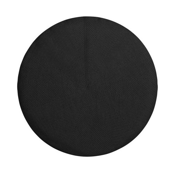 Maxi Plumes Black Cotton Beret - Laulhère