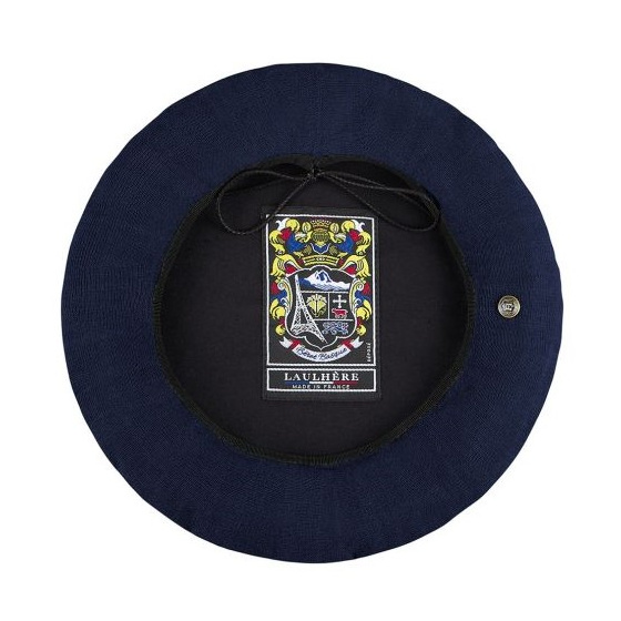 Béret Mistral Marine coton & lin - Héritage par Laulhère