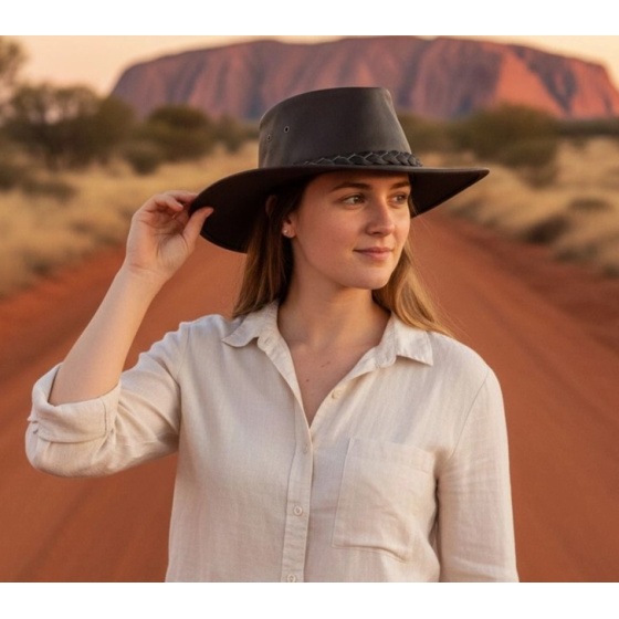 Chapeau Traveller Kangaroo Cuir - Jacaru