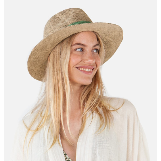 Chapeau Fedora Ponui Beige Pailleté & Céladon - Barts