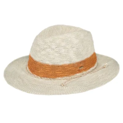 Fedora Hat Ponui Beige Glitter & Earth - Barts ref 23290 - chapellerie Traclet r