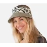 Wupsder Linen Black & Beige Visor Cap - Barts Reference: 23296 | Chapellerie Traclet
