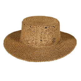 Chapeau Traveller Fainte Paille Papier Marron - Barts
