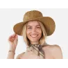 Chapeau Traveller Fainte Paille Papier Marron - Barts réf 23298 - chapellerie traclet