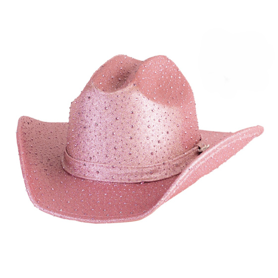 Glitzy Spark Pink Cowboy Hat - Bullhide
