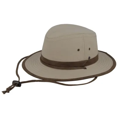 Beige Organic Cotton Water-Repellent Adventurer Hat - Fléchet | Chapellerie Traclet