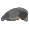 Casquette Belfaci Bleue Patchwork Laine Vierge - Fléchet | Chapellerie Traclet
