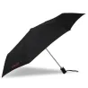 3-Section Ultra Strong Black Umbrella - Isotoner ref 23309 - chapellerie traclet