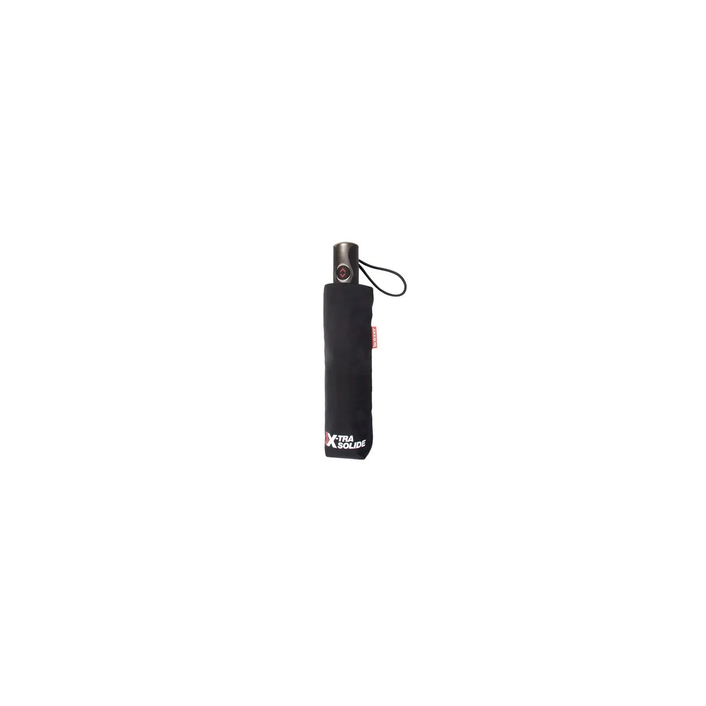 3-Section Ultra Strong Black Umbrella - Isotoner ref 23309 - chapellerie traclet