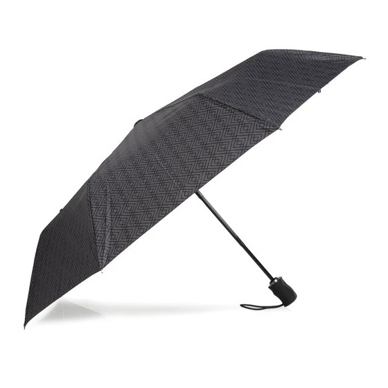 3-Section Ultra Sturdy Monogram Umbrella - Isotoner