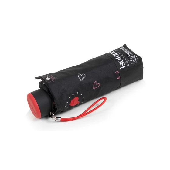 Parapluie Mini Ultra Slim Coeur Rouge - Isotoner