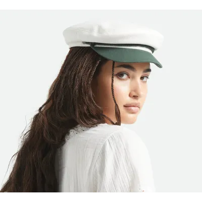 White Cotton Fiddler Sailor Cap - Brixton Ref 23313 - CHAPELLERIE TRACLET