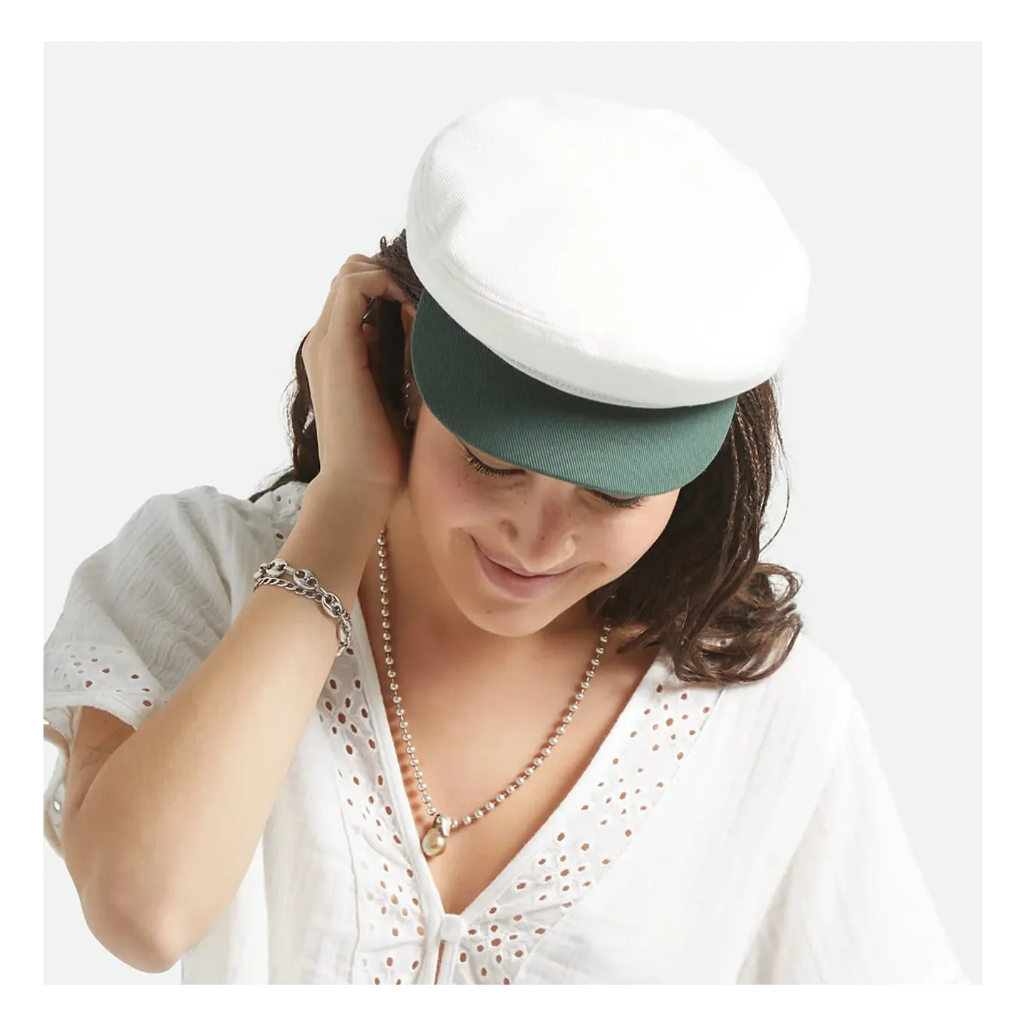 White Cotton Fiddler Sailor Cap - Brixton Ref 23313 - CHAPELLERIE TRACLET