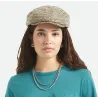 Brood Newsboy Houndstooth Beige Cap - Brixton Reference: 23314| Chapellerie Traclet