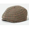 Casquette Brood  Newsboy Pied-De-Poule Beige - Brixton Reference : 23314| Chapellerie Traclet